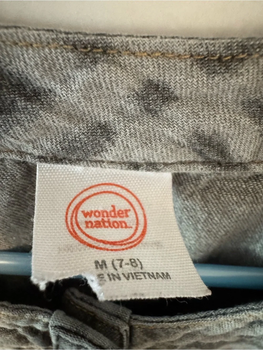 wonder nation Gray Plaid Button-Front Dress